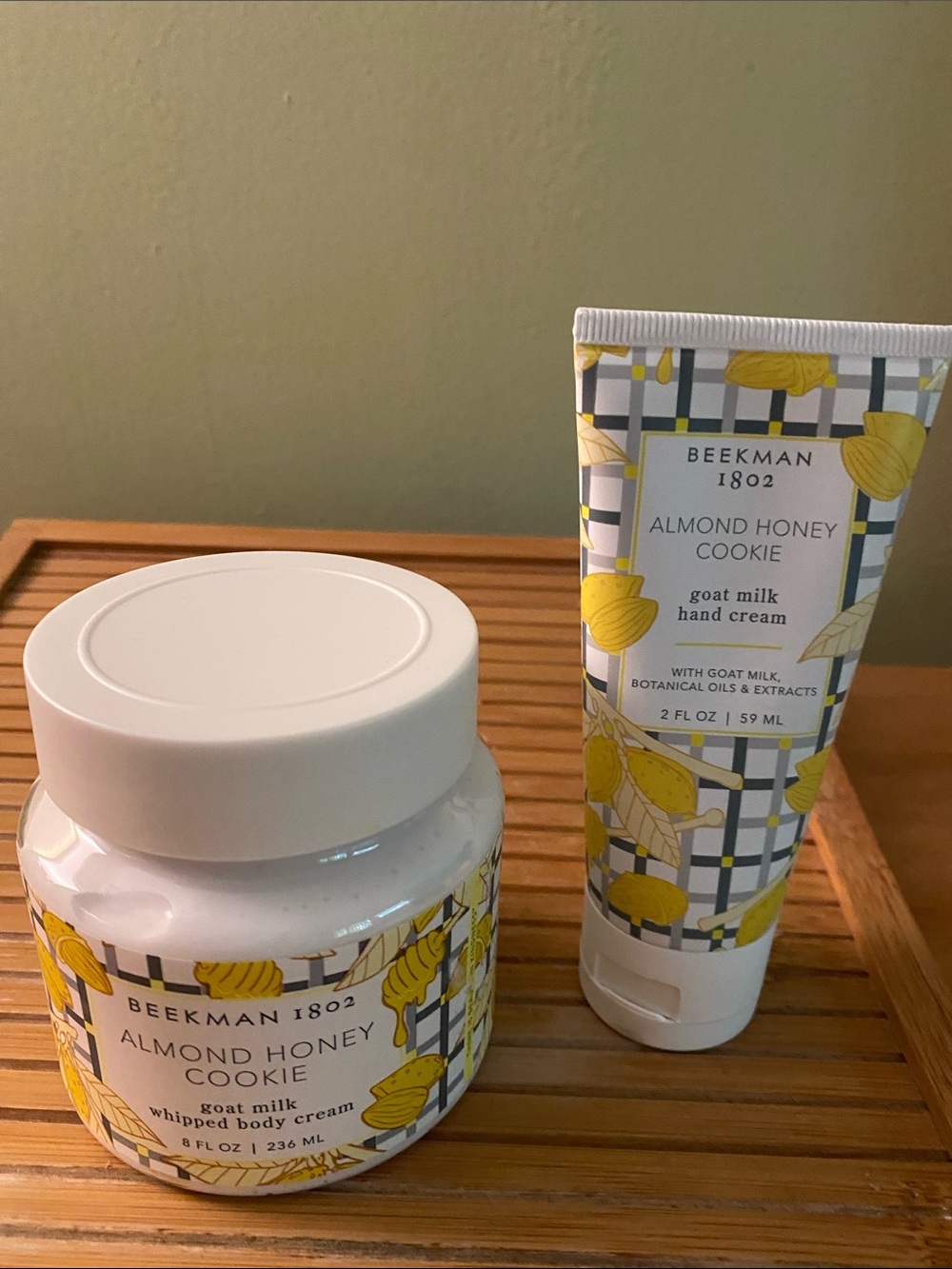 Beekman 1802 Almond Honey Cookie Whipped Body Cream - 8 oz  w/ 2 oz hand cream